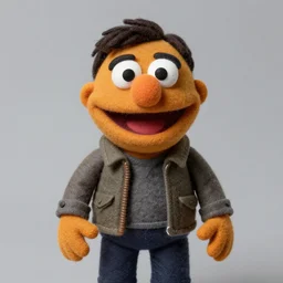 the last of us as a muppet. highly detailed felt. hyper real photo. 4 k.
