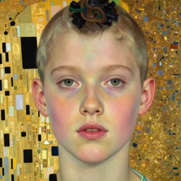 detailed realistic theda bara face portrait by jean delville, gustav klimt and vincent van gogh, art nouveau, symbolist, visionary, gothic, pre - raphaelite, muted earthy colors, desaturated