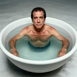 ultrawide angle colour portrait masterpiece photography of danny trejo swimming in a bowl of chili shot by annie leibovitz michael cheval miho hirano moebius josh kirb