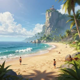 beach, fantasy, unreal engine
