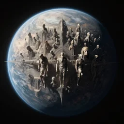 planet in space by beksinski, beuckelaer, giger highly detailed, bomberg, carus, moebius, delvaus, ellis, peter elson,, jansson, john martin, phillips coles, pollock, watrous. mysticism brutalism, ethereal, unsettling, artstation, 8 k, rendered, 3 d