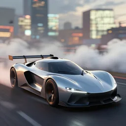 concept vehicle in forza horizon, beamng, grand theft auto, need for speed. len blur background bokeh. art by ismail inceoglu, artgerm, and filip hodas. clouds by rhads.