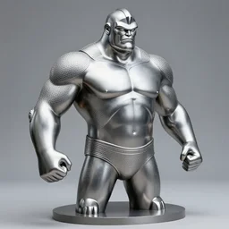 chrome sculpture designed by aquaman