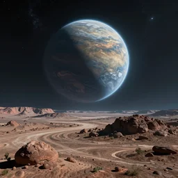 a celestial alien planet landscape, 4k, photorealistic