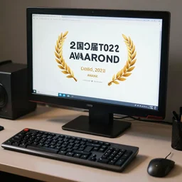 photo of a computer on a desk ( 2 0 0 1 ). realistic, highly - detailed, award - winning, sharp focus