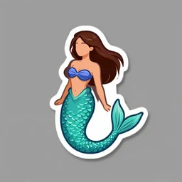 vector patch logo of mary louise brooks as a mermaid, ross tan