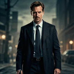 A Movie Poster Of A Detective, Epic, Cinematic, Photorealistic