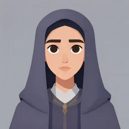 masterpiece head-on symmetrical centered painted portrait, Maya Ali as D&D sorcerer, cell-shaded, D&D wizard robes, elegant, tarot card background, in the style of ROSSDRAWS and Ruan Jia and Ross Tran and Alphonse Mucha and Ayami Kojima and Charlie Bowater and Karol Bak and Jean Delville, Pixar, comics, global illumination lighting, rich bright colours