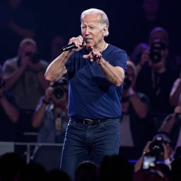 joe biden giving a rap concert