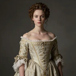 attractive scandinavian duchess wearing an 1 7 th century french off - the - shoulder neckline dress, wow 4 k detail fantasy, matte painting, realistic materials, photo realistic, postprocessing, cinematic, hyperrealistic, studio lighting, ekaterina, the tudors, photography by richard jenkins