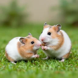 2 hamsters playing