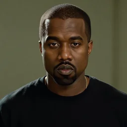 a cinematic film still of Kanye West starring in The Matrix, portrait, 40mm lens, shallow depth of field, close up, split lighting, cinematic