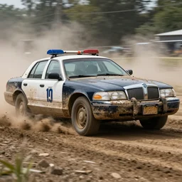 action photography, award winning photo of an ultra detailed intricate muddy vintage lincoln police cars speeding very fast on mud, dirt and dust, fast shutter speed, motion blur, tiny gaussian blur, highly detailed, highly intricate, depth of field, national geographic