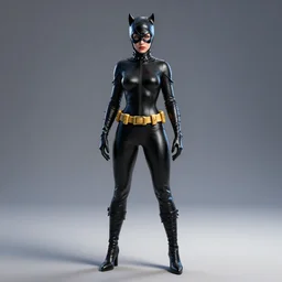 full body 3d render of Catwoman from Batman Returns 1992, photorealistic, finalRender, octane, Unreal Engine