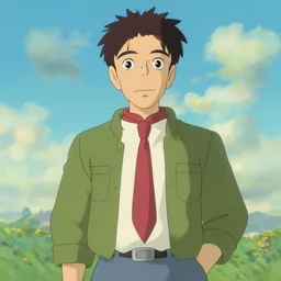 Michael Scott in the style of Studio Ghibli