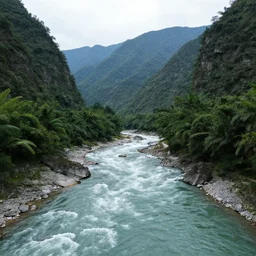 a very very very very beautiful river and mountains