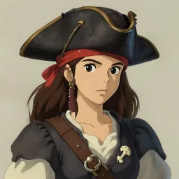 portrait of a young woman pirate, artstation, elegant, highly detailed, digital painting, concept art, smooth, sharp focus, illustration, art by studio ghibli 8 k