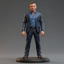 daniel craig hand painted figurine, hyperdetailed, artstation, cgsociety, 8 k