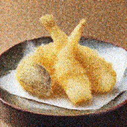 Japanese Tempura set but made of gold, 100mm food photography