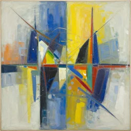 abstract painting by zaha hadid and yves tanguy