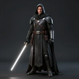 inquisitor from star wars, single character concept art, full body shot, long shot, cinematic lighting, highly detailed, photorealistic, digital art, octane render, unreal engine,