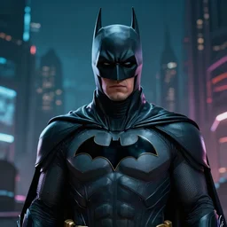 mid shot portrait of the cyberpunk mouthless terry mcginnis batman from the show \ batman beyond \. batmanbeyond. futuristic gotham bg. masterpiece octane artstation render. fzd. artgerm, michael garmash, jeremy lipkin, craig mallismo. lighting by james gurney.