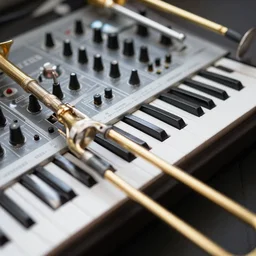 an instrument that is part phonogene part modular synthesizer part trombone
