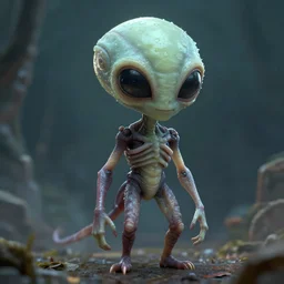 alien heptapod, photorealistic, in the style of flapjack