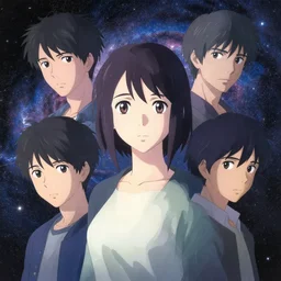 hikari shimoda, takashi murakami, james jean, makoto shinkai, akihiko yoshida, textured, stippled lighting, portrait of a nebula with a female astronaut floating, dna strands, gustav klimt, lomography, colorful, dynamic perspective, dynamic pose, dramatic lighting, hdr, ilya kuvshinov, yoh yoshinari, explosive