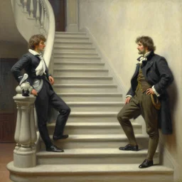 stairway to heaven. highly detailed painting by gaston bussiere, craig mullins, j. c. leyendecker 8 k