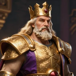 the king from clash royale in real life, realistic, cinematic, rtx