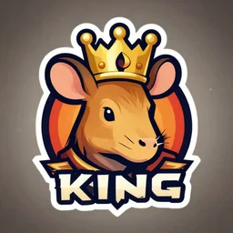 game logo mouse king portrait, ismail inceoglu