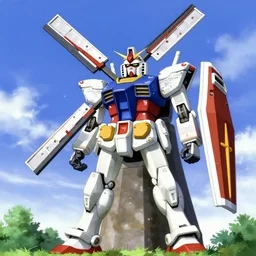 gundam as dutch windmill in anime