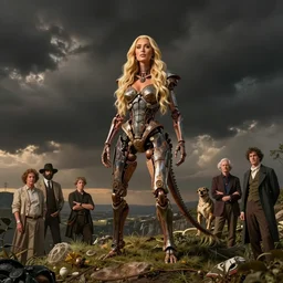 paris hilton as paris on a hill creature hybrid, gorgeous lighting by weta studio, mucha, bautista and norman rockwell and greg rutkowski and tom bagshaw and james gurney and lucasfilm