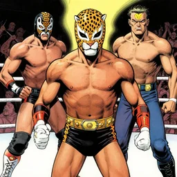 lucha libre, leopard mask, by casey weldon, by todd schorr, by paul ranson, by moebius