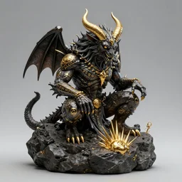ornate polished mammon demon rock gothic demon with golden golden runes emitting rays of blinding white light, back light, hyperealistic, 8 k