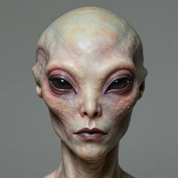 realistic portrait head of a alien face by jordu schell