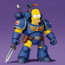 homer simpson, warhammer 4 0 k dreadnaught
