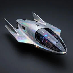 photo of an iridescent skin futuristic hypersonic survival pod vehicle with aerodynamic fins, box - shaped dark glass and plastic, venturi tunnels, neon lights
