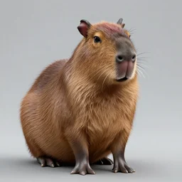 portrait render of a capybara, artstation