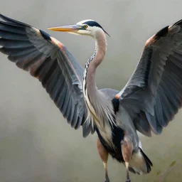 portrait of a majestic blue heron spreading his wings, digital painting, extremely detailed, 4k, intricate, brush strokes, Mark Arian, Artgerm, Bastien Lecouffe-Deharme