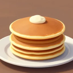 Spaceship pancake stack on a plate, seen from the side, f3.2, 50mm, digital art
