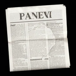 the outline of a torn newspaper clipping on a black background