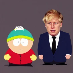 still of boris johnson and emmanuel macron on south park