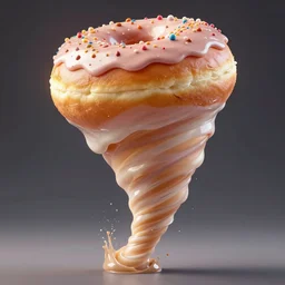a donut tornado, hyper realistic, trending on artstation