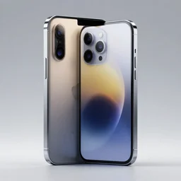 promotional photograph for a futuristic iphone made in 2 0 4 0, beautiful photograph, studio lighting, advertisement, 4 k quality, 8 k quality, futuristic!!!! reflective material, intricate, glowing apple logo