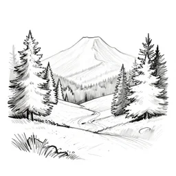 bold sketch of the great outdoors 2 d stylized