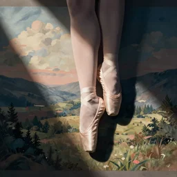ballerinas from overhead by disney concept artists, blunt borders, rule of thirds