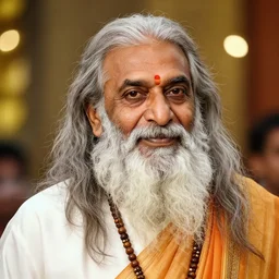 A portrait of Sadhguru, highly detailed, trending on artstation, bokeh, 90mm, f/1.4