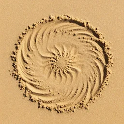 fractal pattern in sand
